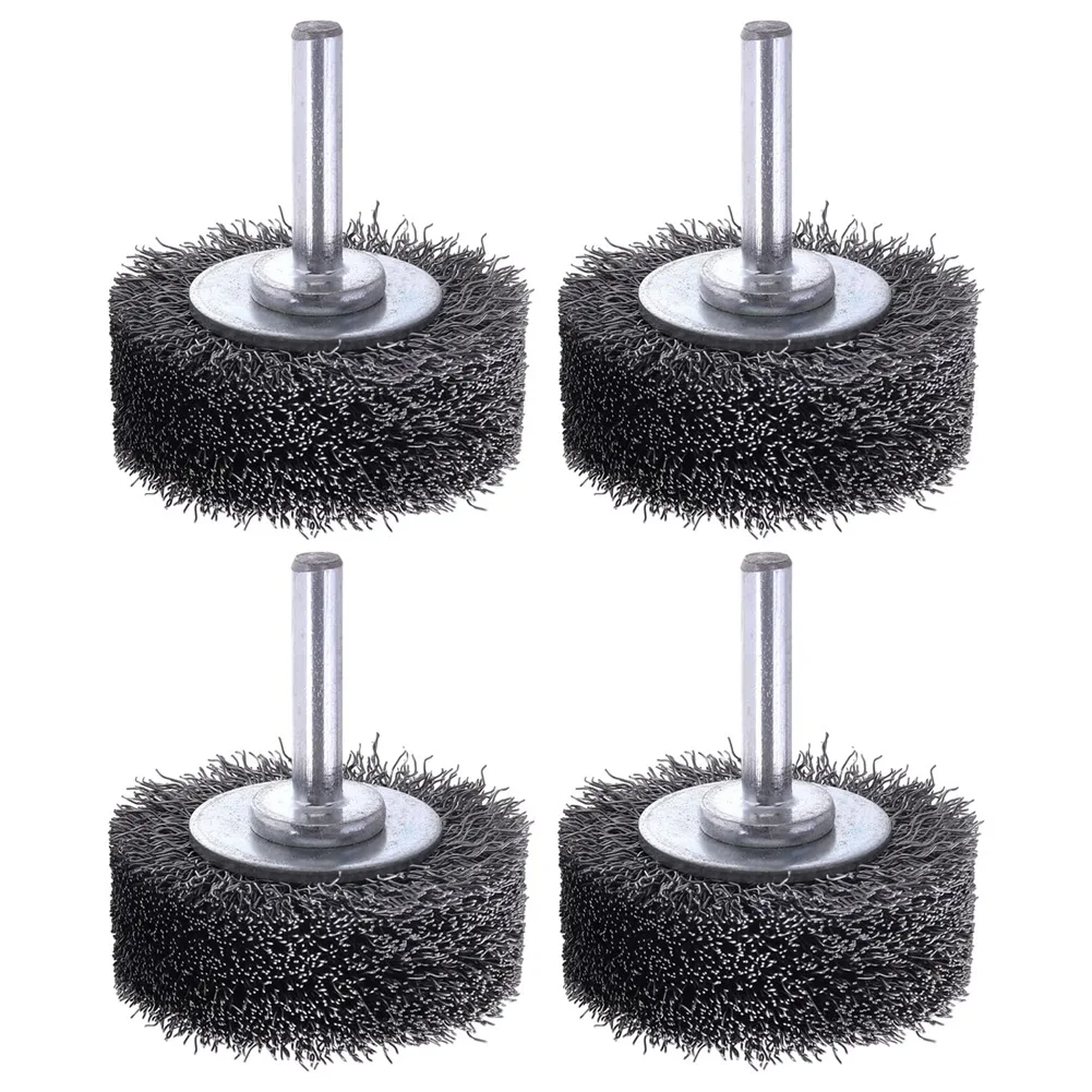 

Wire Wheel Brush for Drill Attachment,2 Inch Removal Paint Rust, 0.0118In Carbon Steel Wire, 1/4In Shank, 20000RPM 4PCS