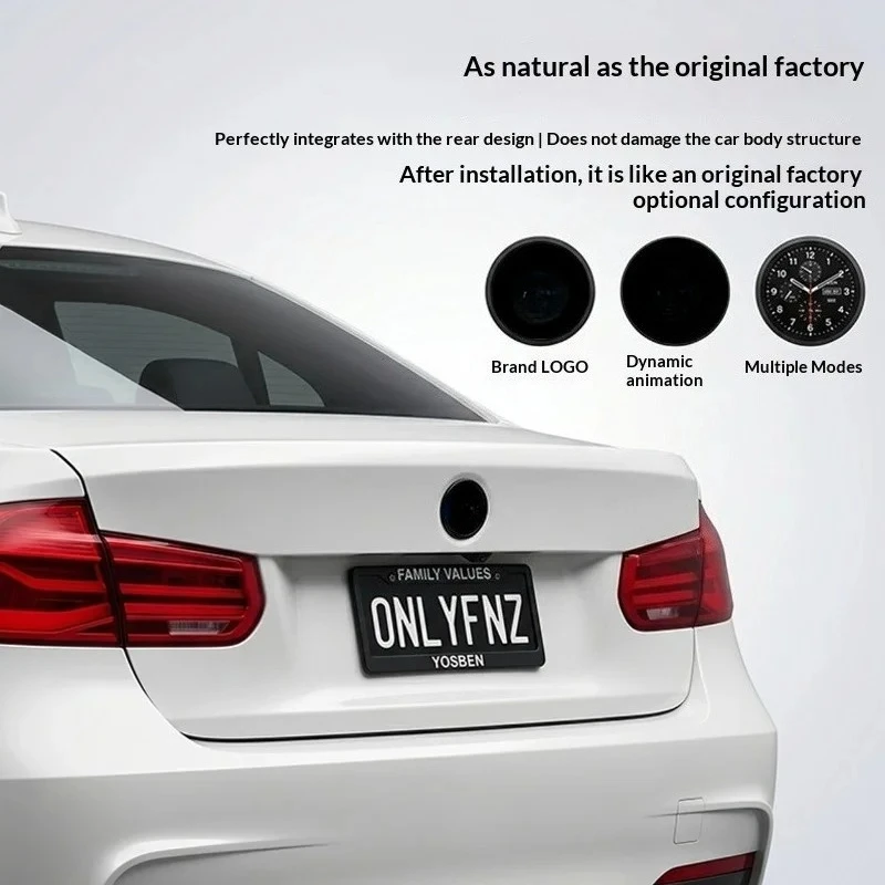 Фото Настраиваемая эмблема для автомобиля – умный LED-дисплей для BMW, отображение логотипов, GIF-файлов, текста, ночное видимость в темноте №4