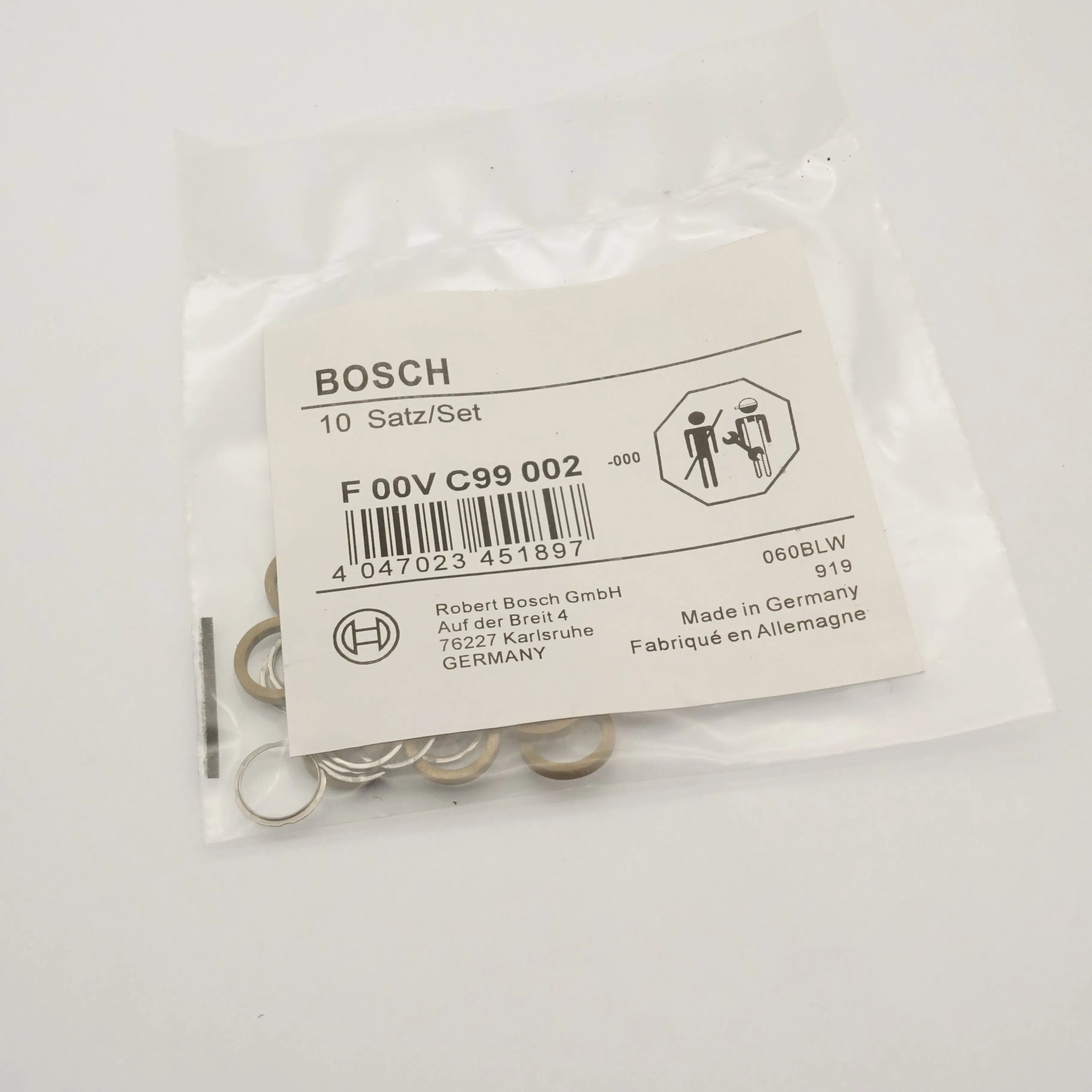 F00VC99002 Топливная форсунка дозатора прокладка уплотнение CR дизельный топливный