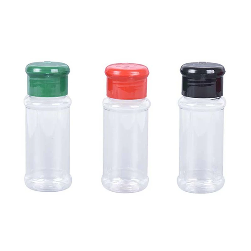 

5Pcs BBQ Condiment Bottle Spice Jar Plastic Small Hole Pepper Seasoning Shakers Outdoor Camping Picnic Tableware Set Portable