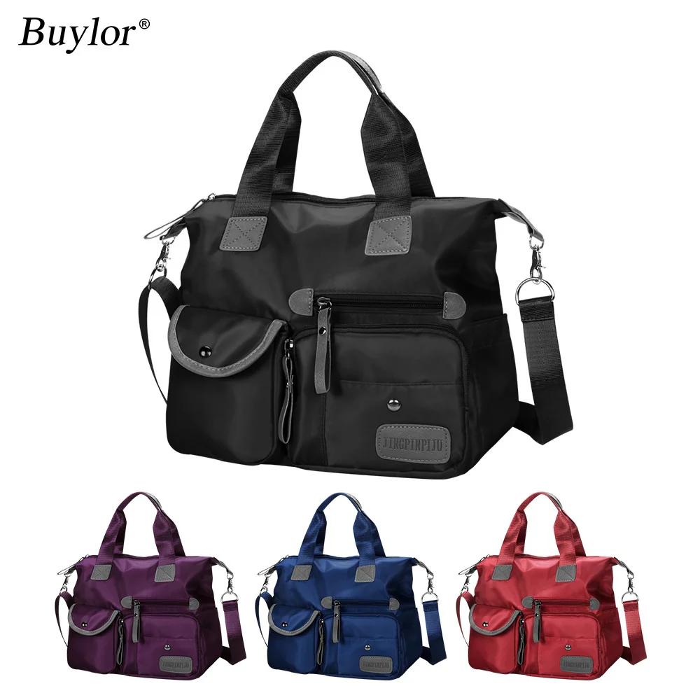 

Buylor нейлоновая женская сумка на плечо 2023, сумки, водонепроницаемая сумка через плечо, вместительная многофункциональная сумка-тоут, дорожный мессенджер