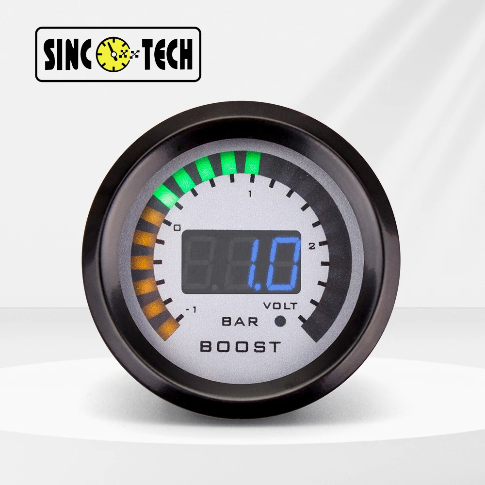 

52 мм SincoTech 6232C повышающий измерительный стержень 12 в автомобильный автометр с датчиком