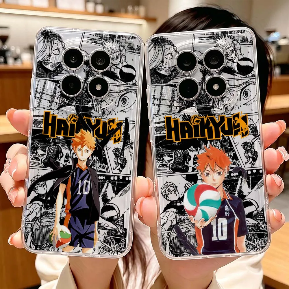 Фото Крутой чехол Haikyuu для Xiaomi POCO X7 X6 X5 F7 F6 F5 F4 M8 M6 C85 C71 Pro, прозрачный защитный чехол для телефона. №2