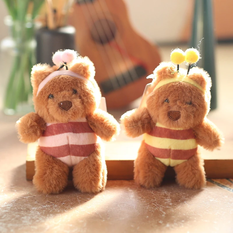 Милая мультяшная пчела медведь Барселона плюшевые куклы игрушка брелок подвеска