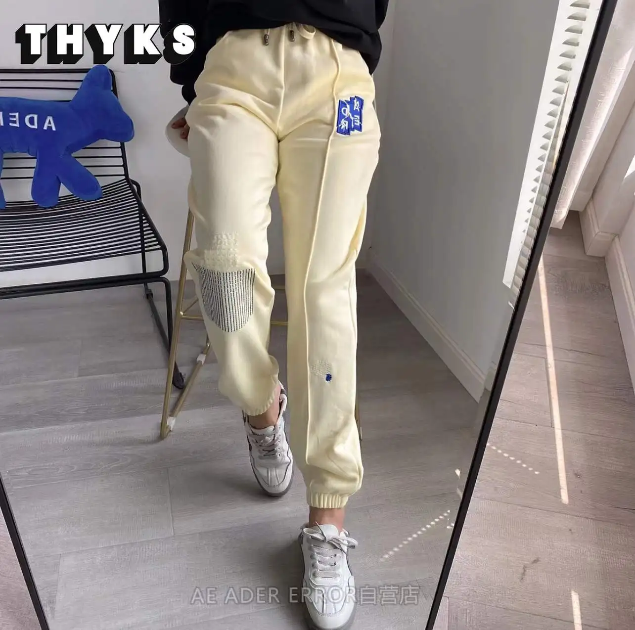 

ADER ERROR 6th Anniversary Spring and Autumn High-quality Korean Sports Pants ADER Crack Letter Embroidered Casual Pants Unisex