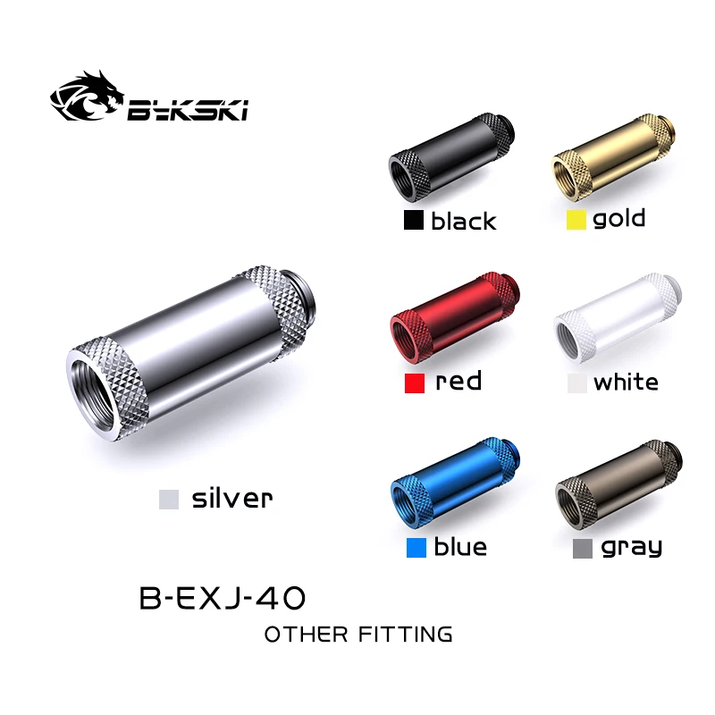 Bykski 7.5mm 10mm 15mm 20mm 25mm 30mm 40mm Male To Female G1/4'' Fittings PC Water Cooling Extender Connector Multil Colors images - 6