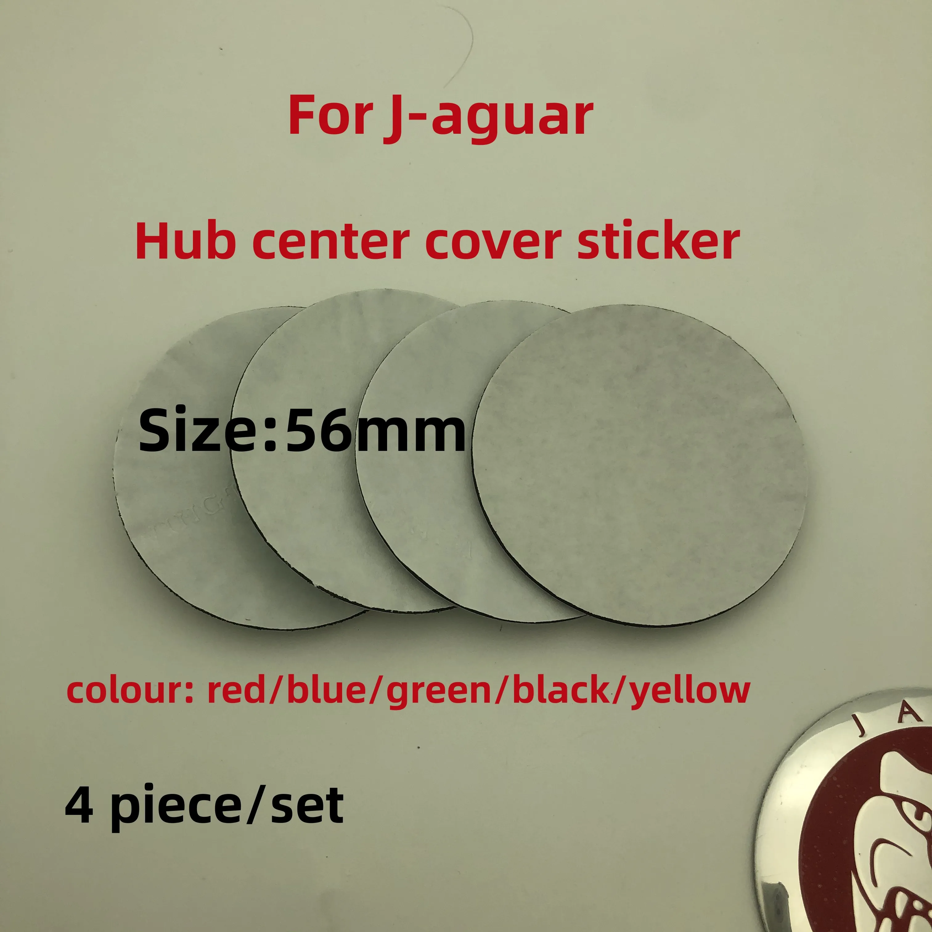 

4Pcs 56mm Car Wheel Center Sticker Decals Fit For J-aguar E Pace Etype XE XK XJ XF F Pace F-type X-type S-type XJS XJL XJ6 XKR