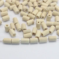 500 natural untreated plain wood tube beads 5x8mm wooden spacer beads