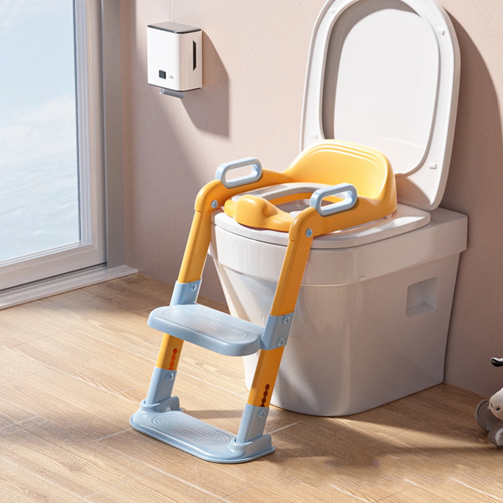 

Potty Training Seat Toddler Toilet Seat With Step Stool Ladder Foldable Potty Training Seat Ladder Toddler With Step Stool