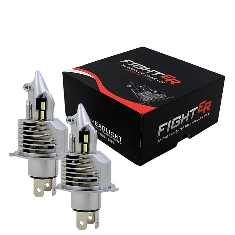 

10Pcs 5Pair H4 Led Headlight Fighter Car Light 9003 HB2 High Low Beam DC 12V Motorcycle HS1 DC Bulb 6500K Auto Headlamp 3000K