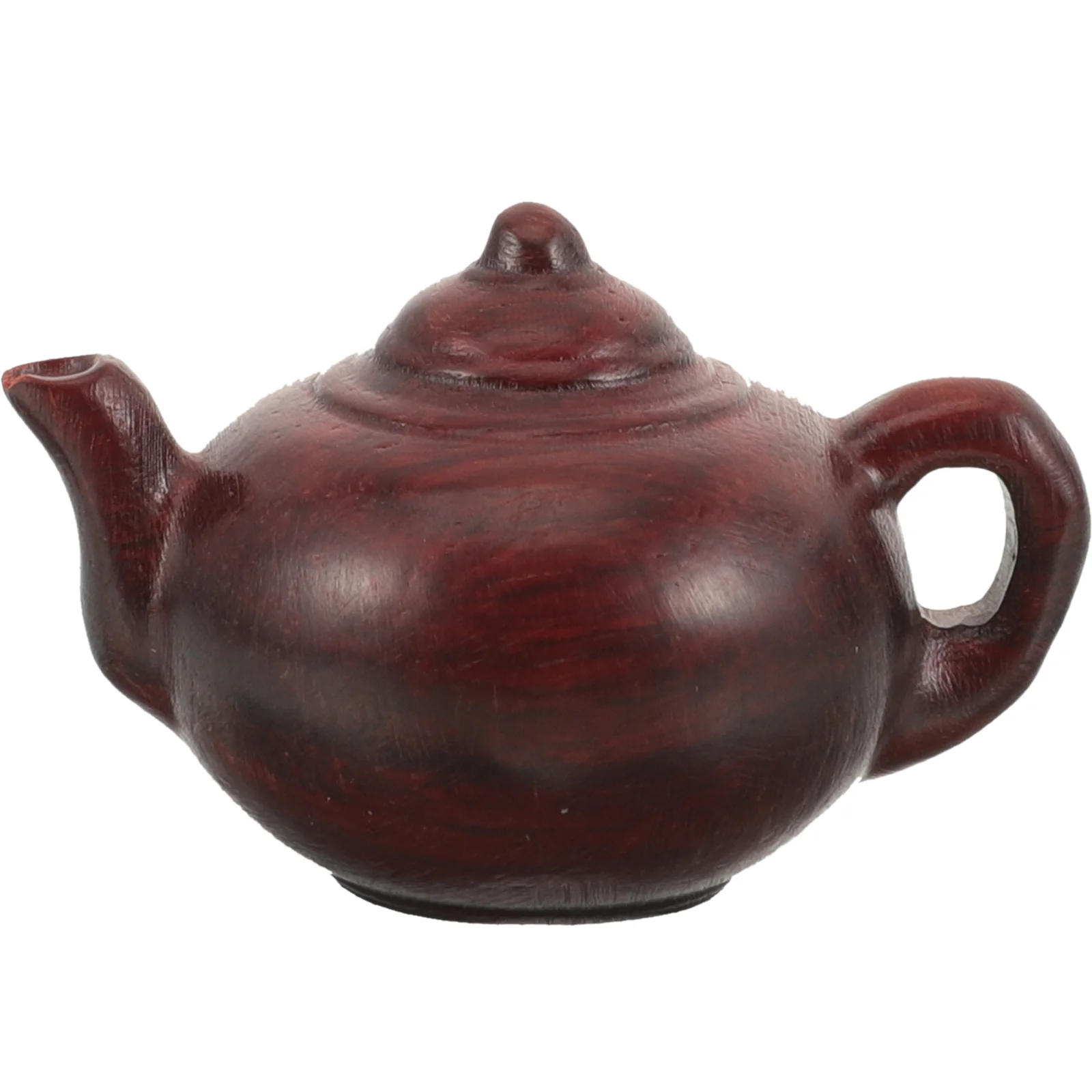 Wood Decor Keychain Hanging Charms Crafts Decoration Animal Statue Pendant Wooden Teapot