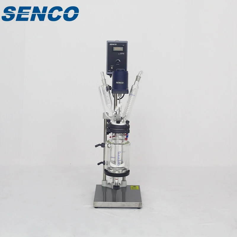 FC102 конкурентоспособная цена ПТФЭ стеклянный реактор аппарат для дистилляции 1 л