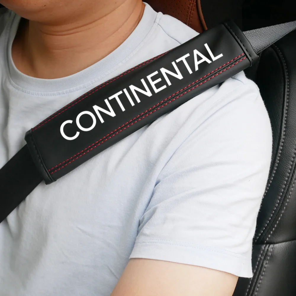 

1 pcs Car Accessories Seat Belt PU Leather Safety Belt Shoulder Cover Protection Padding Pad for Lincoln CONTINENTAL Interior