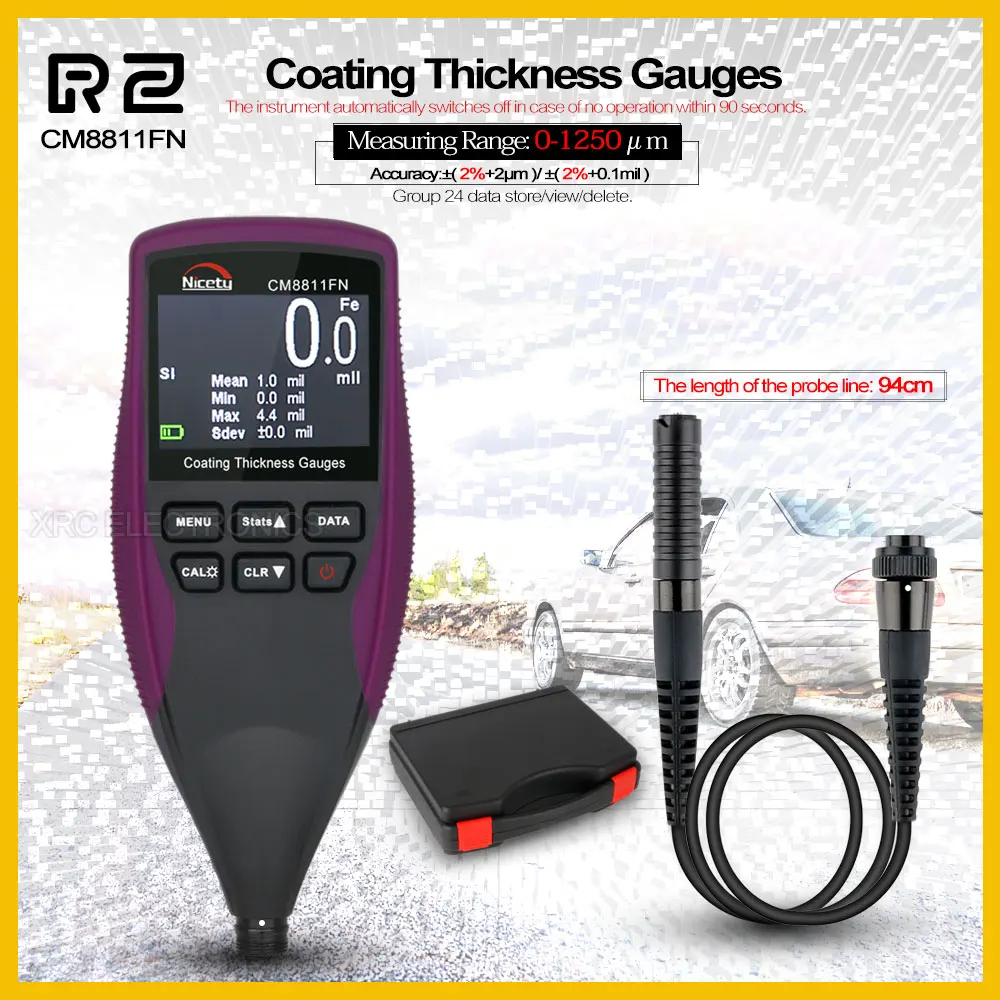 

NICETY Digital Thickness Gauge Width Measuring Instruments Paint Film Coating Tester Thickness Gauges