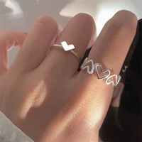 2pcs1set heart ring love couple jewelry set personality ring 925 sterling silver ring valentines day gift gift for her
