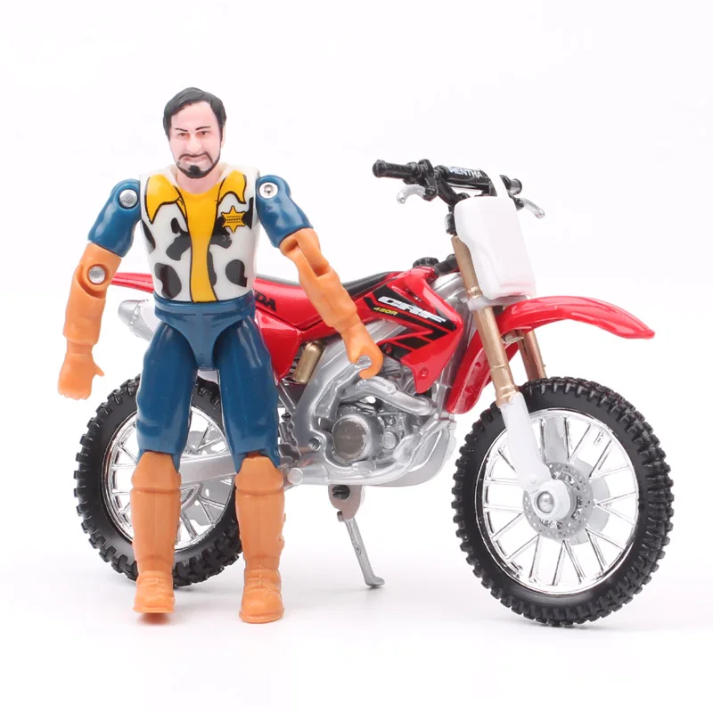 1/18 Scale Bburago Honda CRF450R Motorcycle Enduro Diecasts & Toy Vehicles Dirt Bike Motocross Toy Model  Action Figure Replicas