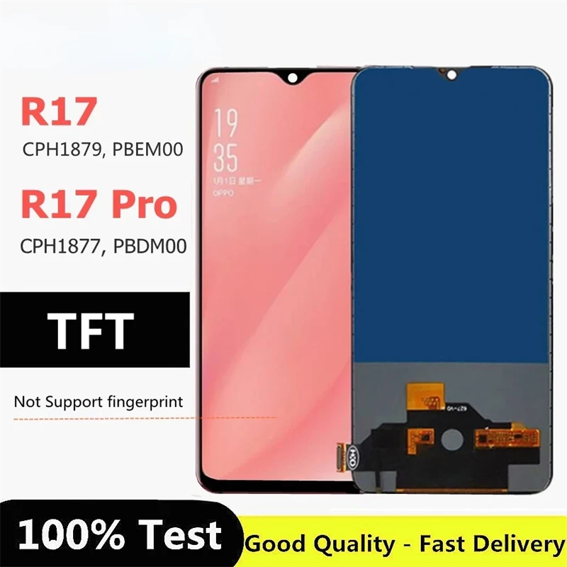 

LCD Screen for OPPO R15 R15X R17 LCD Display Digitizer Touch Screen R15 R15X Assembly Replacement Accessory with Tools R17 PRO