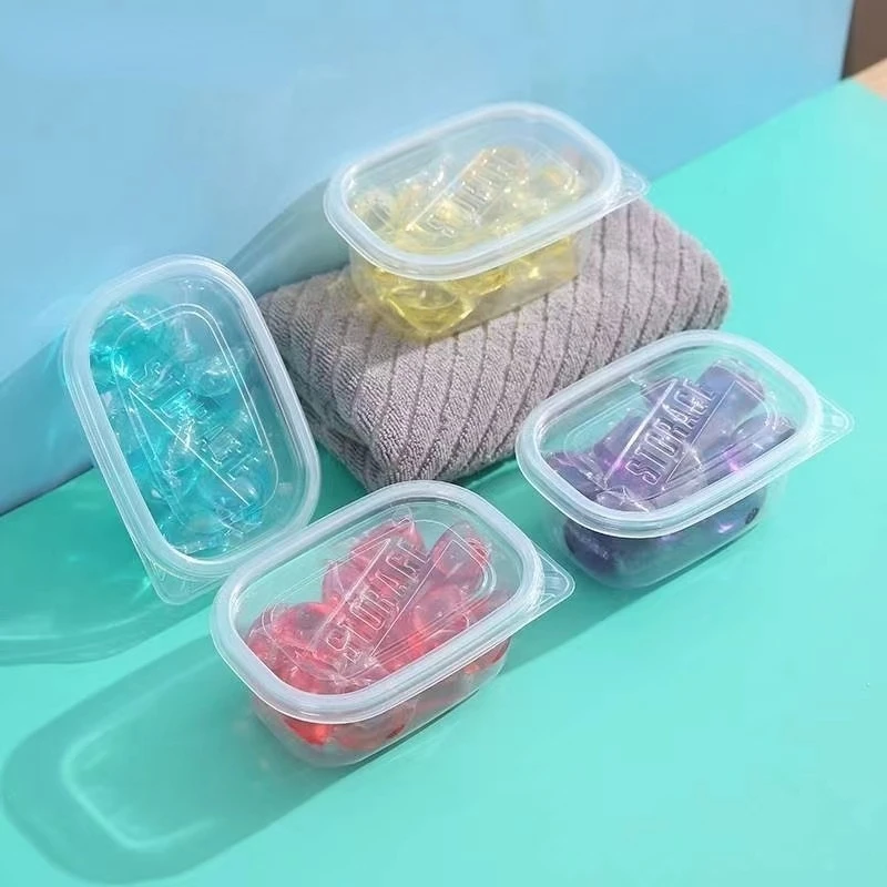 

100pcs Laundry Beads Ball with Storage Box Portable Gel Stains Capsules Travel Washing Cleaner Supplies