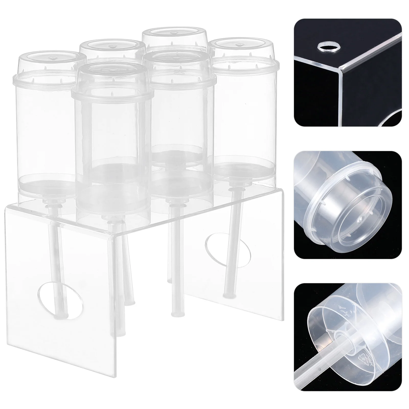 

10Pcs Cake Shooter with a Rack Chic Container Push Cake Supplies
