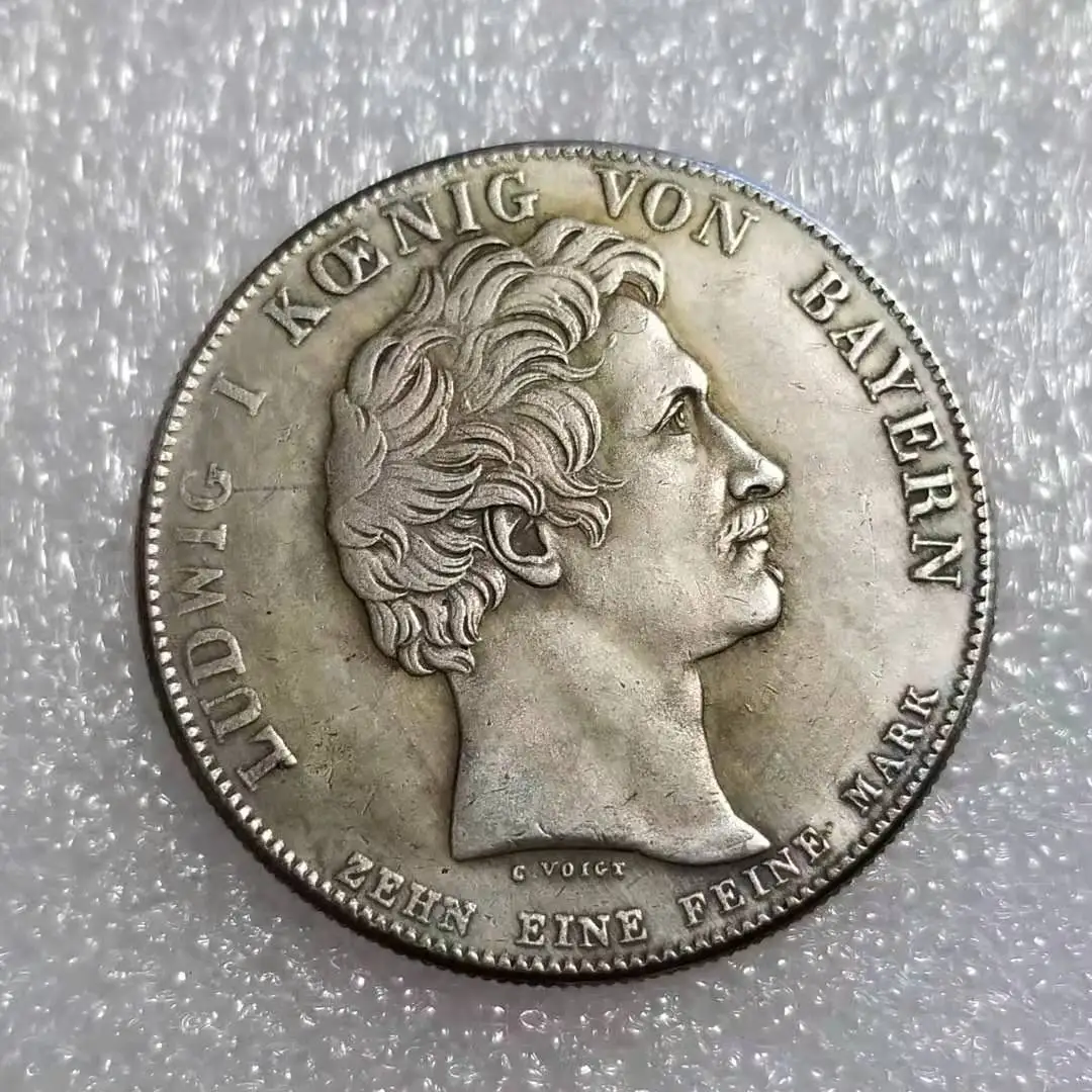 

Немецкая игра 1826, Золотая и серебряная искусственная монета, украшение для дома, волшебная монета, счастливое удачу, игрушечные монеты, рожд...