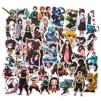 50pcsdemon slayer sticker kawaii anime for laptop case car skateboard motorcycle girl for kids children toys cool animal sticker