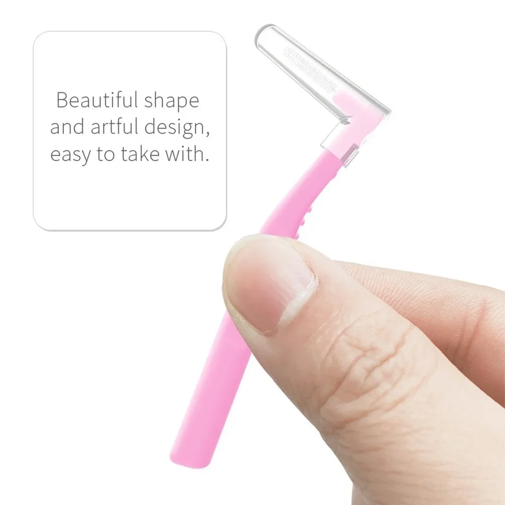 

5pcs Oral Care L-shaped Interdental Brush Cleaning Toothpick Between Teeth Floss Toothpick Oral Care Tool