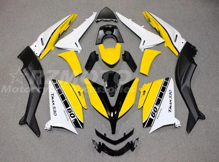 

Style New ABS Fairings Kit Fit For YAMAHA T-max 530 2015 2016 15 16 Tmax Bodywork Set Yellow White