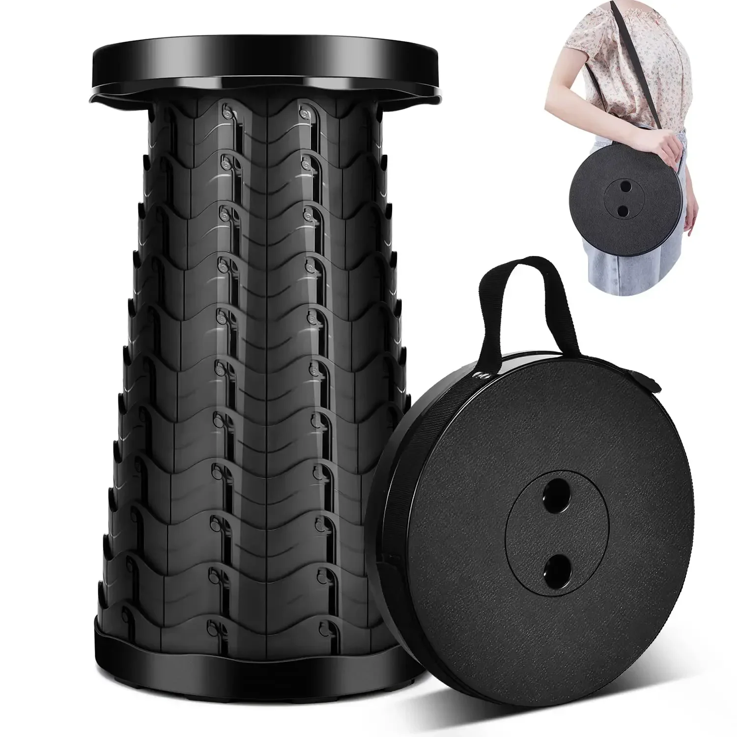 Портативный складной телескопический стул прочный подъемный 400 фунтов для