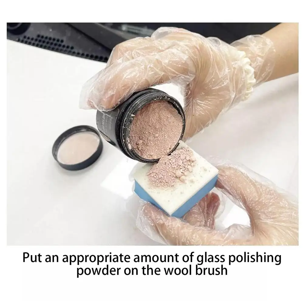 80g Glass Polish Cerium Oxide Powder Car Window Polishing Mirrors Remove Composite Rare Repair Tool