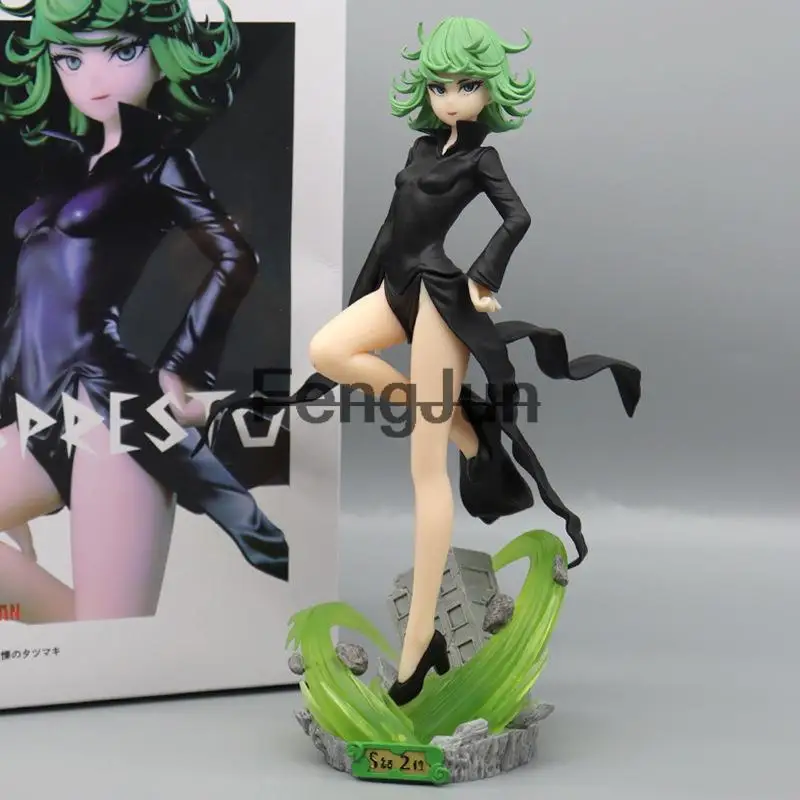 

In stock Bandai original One Punch Man Tatsumaki PVC Action Figures 200mm BANPRESTO Figurine Model Toys
