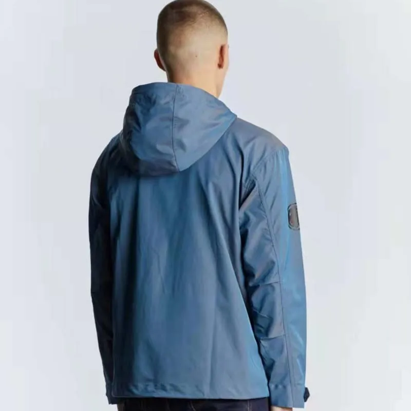 Мужская водонепроницаемая куртка с капюшоном черный Повседневный пуловер