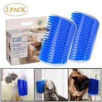pet cat dog self groomer 2 pack grooming tool hair removal brush comb for dogs cats wall corner grooming massage comb toy