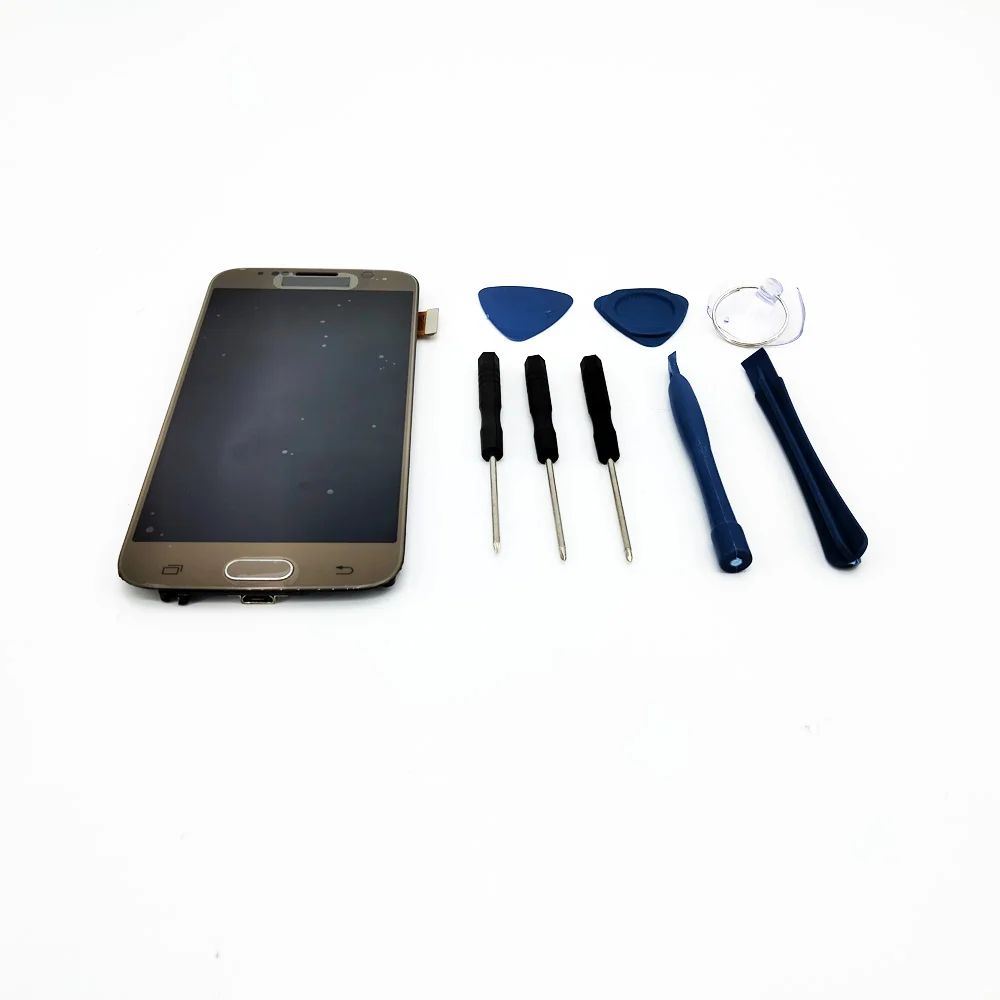 1Piece Gold LCD Display Touch Screen Digitizer with Frame Replace for Samsung Galaxy S6 G920f enlarge