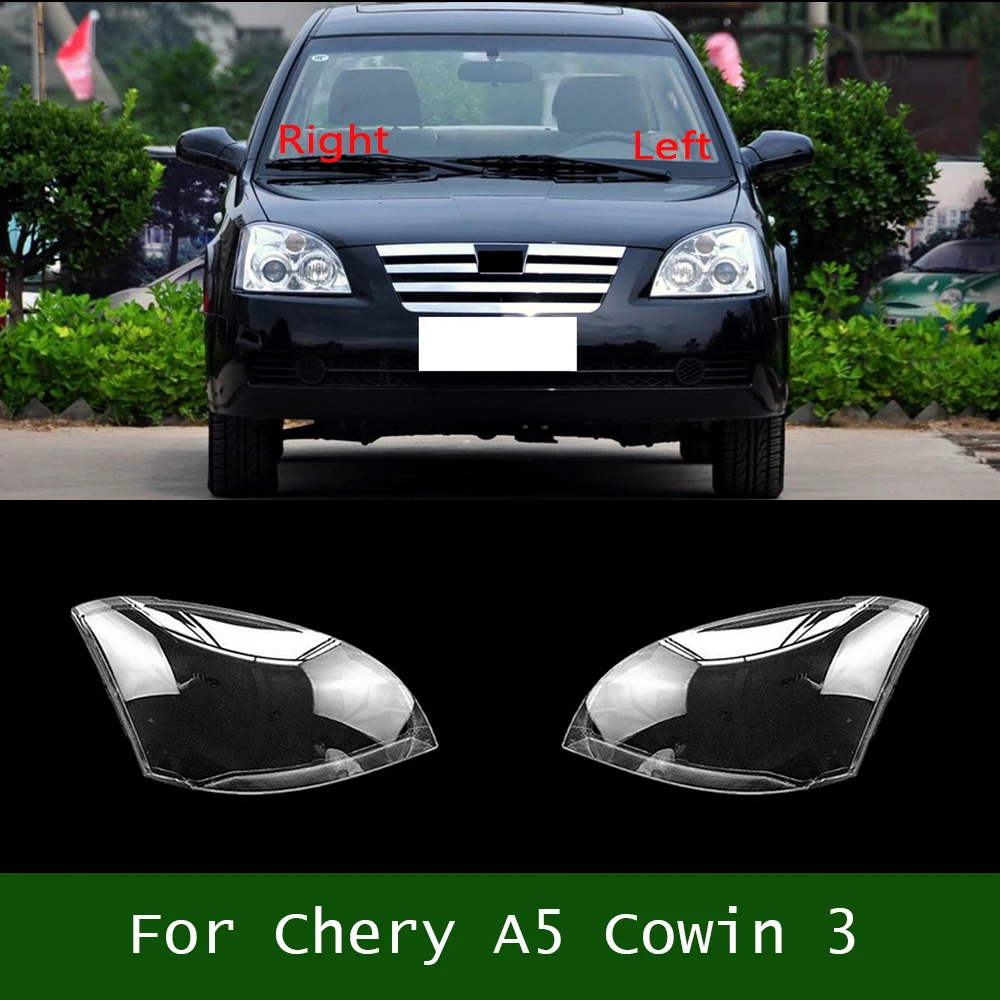 Для Chery A5 Cowin 3 Penutup Lampu Depan Cembali Kap Pengganti Plexiglass Asli