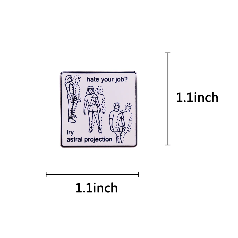 Брошь с эмалью и Украсьте свою работу попробуйте астральный проектор Забавный