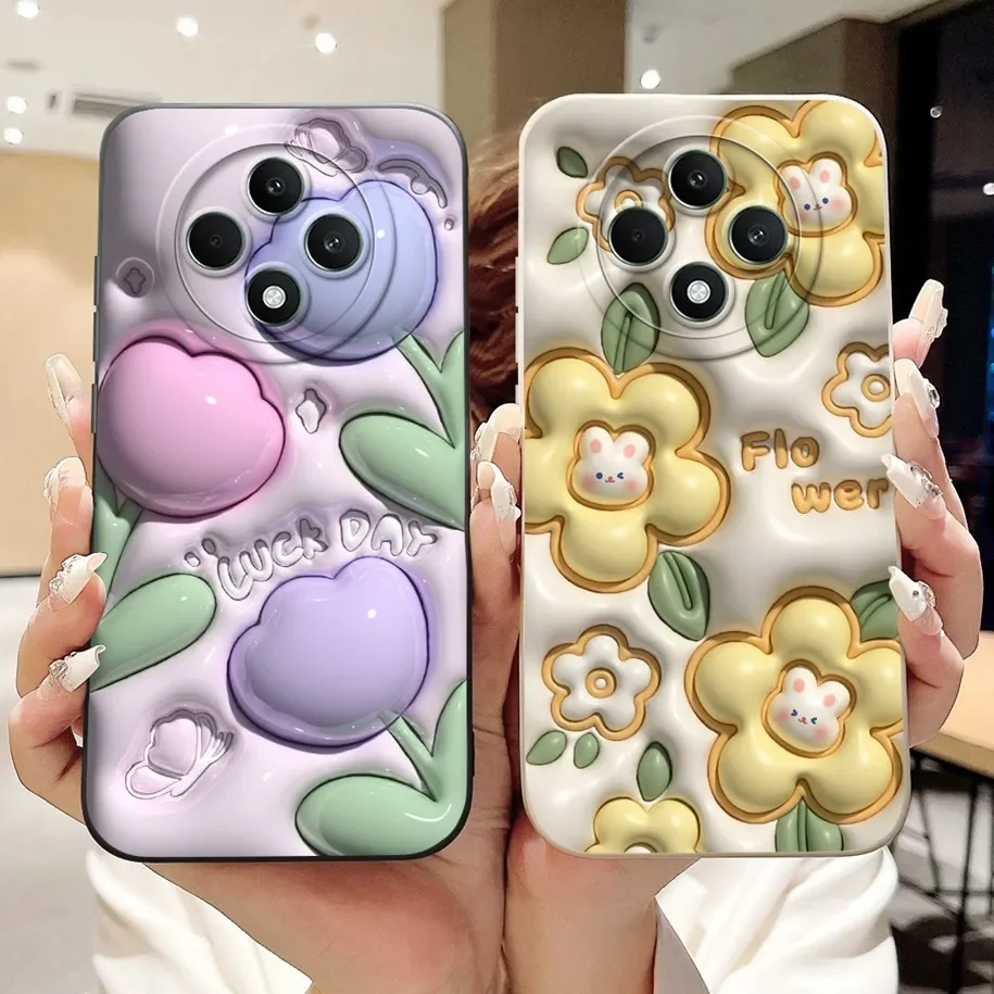 Чехол для OPPO Reno12 F 5G CPH2637 популярный Мягкий противоударный бампер из жидкого