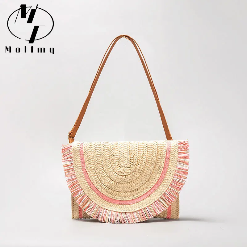 

Weaving Bag Fashion Ladies Wristlet Clutch Women Daily Money Phone Clutch Solid Straw Woven Coin Purse Beach Wallet Card Holder