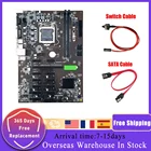 Материнская плата для майнинга B250 BTC с кабелем SATA + коммутационный кабель LGA 1151 DDR4 12x, слот для графической карты USB3.0 для майнинга BTC