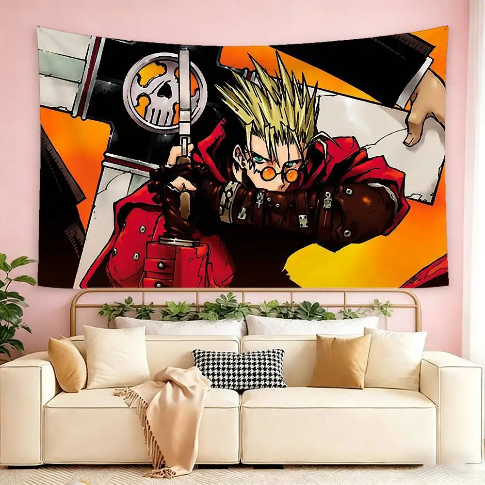 Фото Флаг-гобелен T-Trigun-N Vash the Stampede для настенного крепления, декоративный флаг для улицы, гаража, комнаты, фоновое покрывало №2