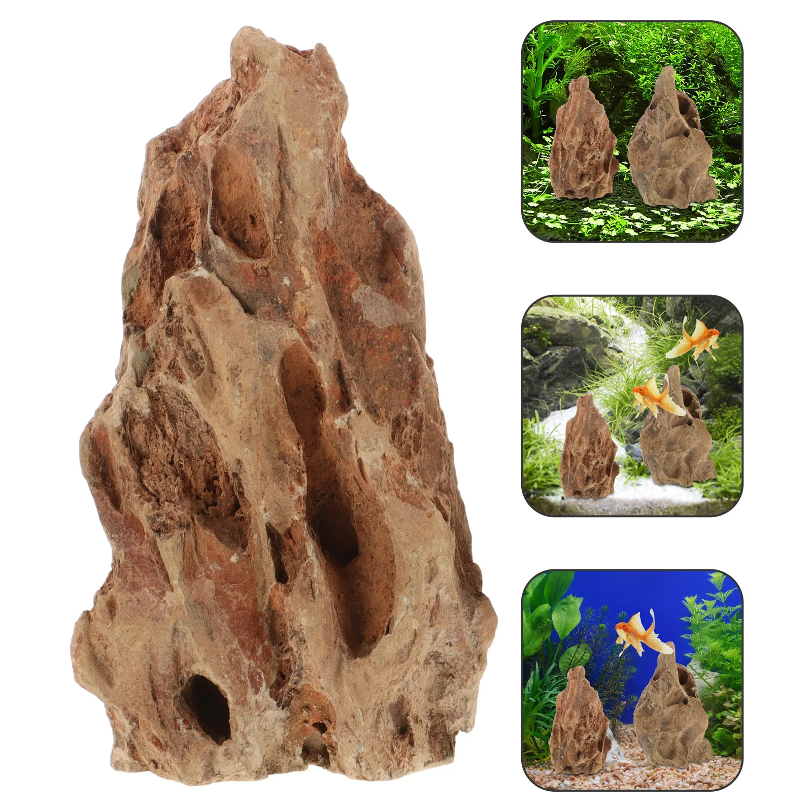 2 шт. каменное украшение для аквариума модель рокарии пейзажное укрытие
