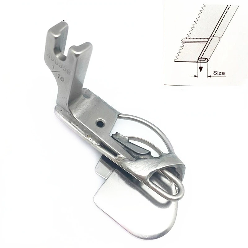 

Industrial Sewing Machine Three-Fold Curling Presser Foot 490359 3-Fold Hem Cuff Presser Foot