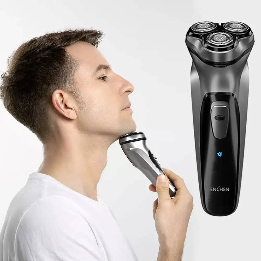 

Cordless Electric Shaver Men Razor Wet Dry Rotary Shaver Rechargeable Fashion U