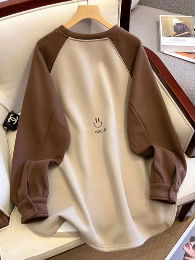 Рубашка с утолщенным низом на флисовой подкладке женская осенне-зимняя