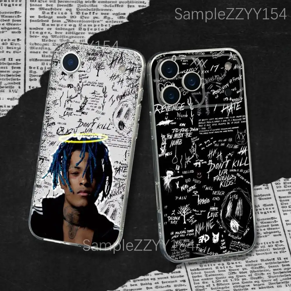 Фото Чехол X-XXXTENTACIONS для iPhone 17, 16, 15, 14, 13, 12, 11 Plus, Pro, Max, XR, XS, X, 7, 8 Plus, SE, Mini, прозрачный, тонкий, мягкий №1