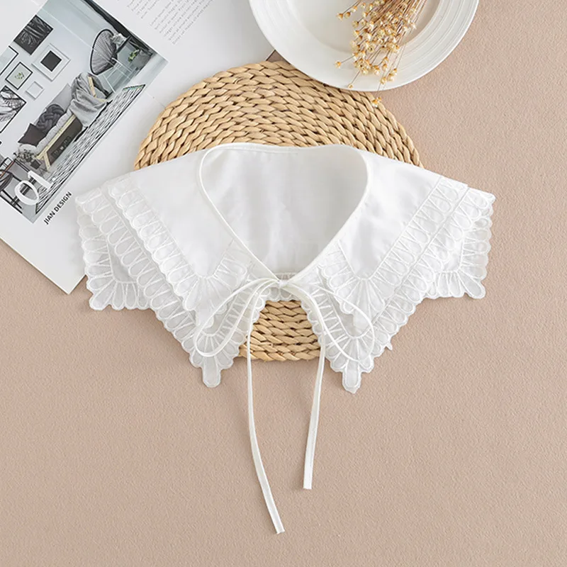 

Female Shirt Fake Collar Shawl for Women Shirt Detachable Collars Lace Floral Fake Collar Shoulder Wrap Shawl Girls False Collar