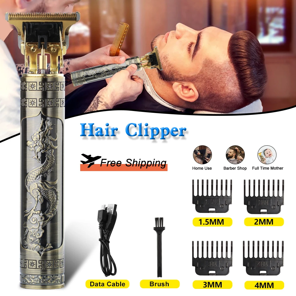Electric Hair Cutting Machine Vintage T9 Clipper Hair Rechargeable Man Shaver Trimmer For Men's Barber Professional New Hot Sale