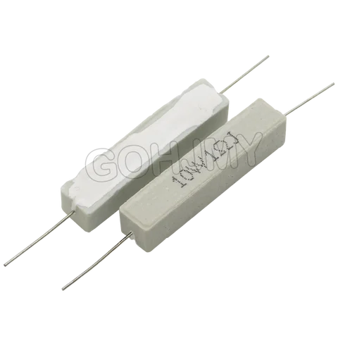 Цементный Резистор 10 Вт, 10 шт., сопротивление 0,1 ~ 10 кОм 0,22 0,33 0.33R 1R 2R 8R 10R 15R 47R 100R 1 10 25 47 100 1k 2K 10K Ом