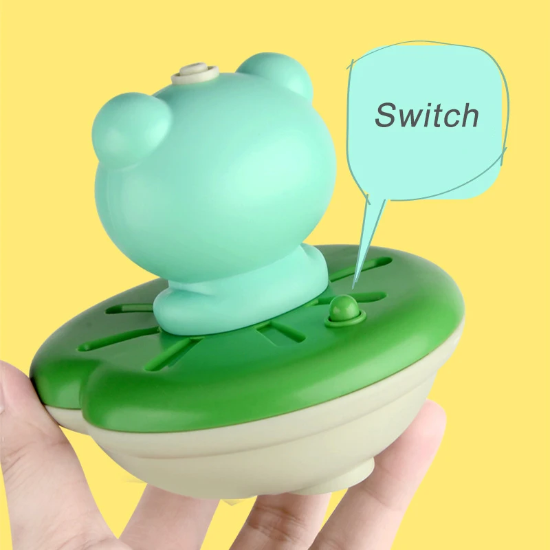 Детские Игрушки для ванны зеленая лягушка спринклер душа электрический спрей