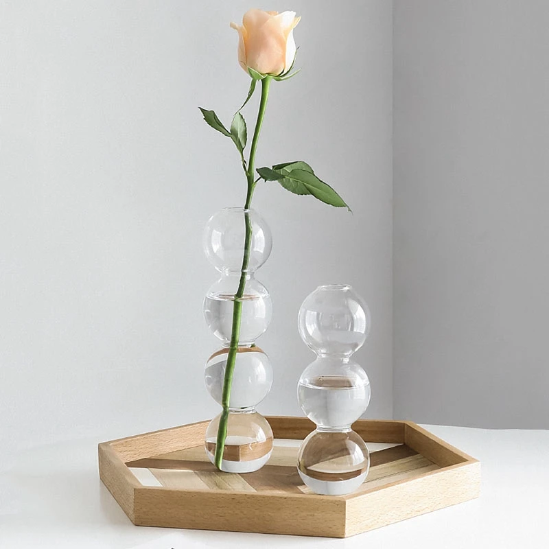 

Transparent Bubble Glass Vase Crystal Ball Flower Vases Hydroponic Ball Art Flower Ware Tabletop Glass Bottle room Decor ваза