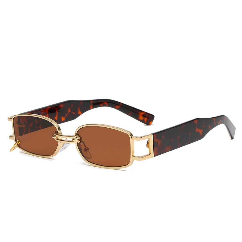 

Солнцезащитные очки унисекс прямоугольные в стиле хип-хоп, винтажные Роскошные Металлические квадратные солнечные очки, Прямоугольная фор...